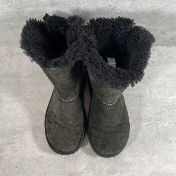 UGG Australia Womens Mini Bailey Bow II Sz 5 Winter Boot Chocolate Brown 1002954 - Picture 3 of 7